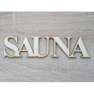 Nápis Sauna 20cm laserovaný